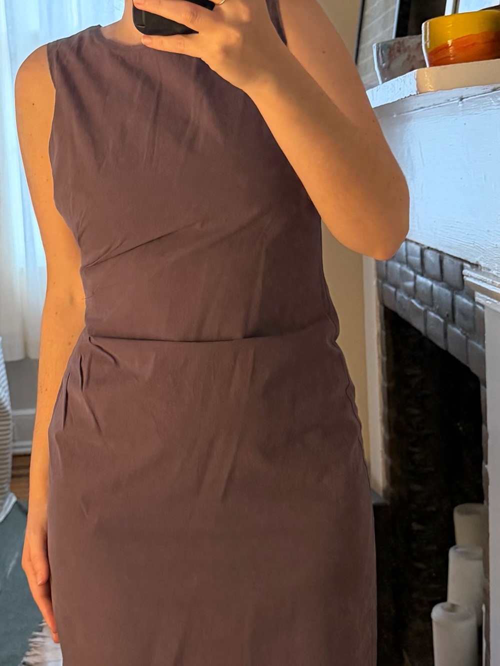Banana Republic Sleeveless Dusty Mauve Midi Dress